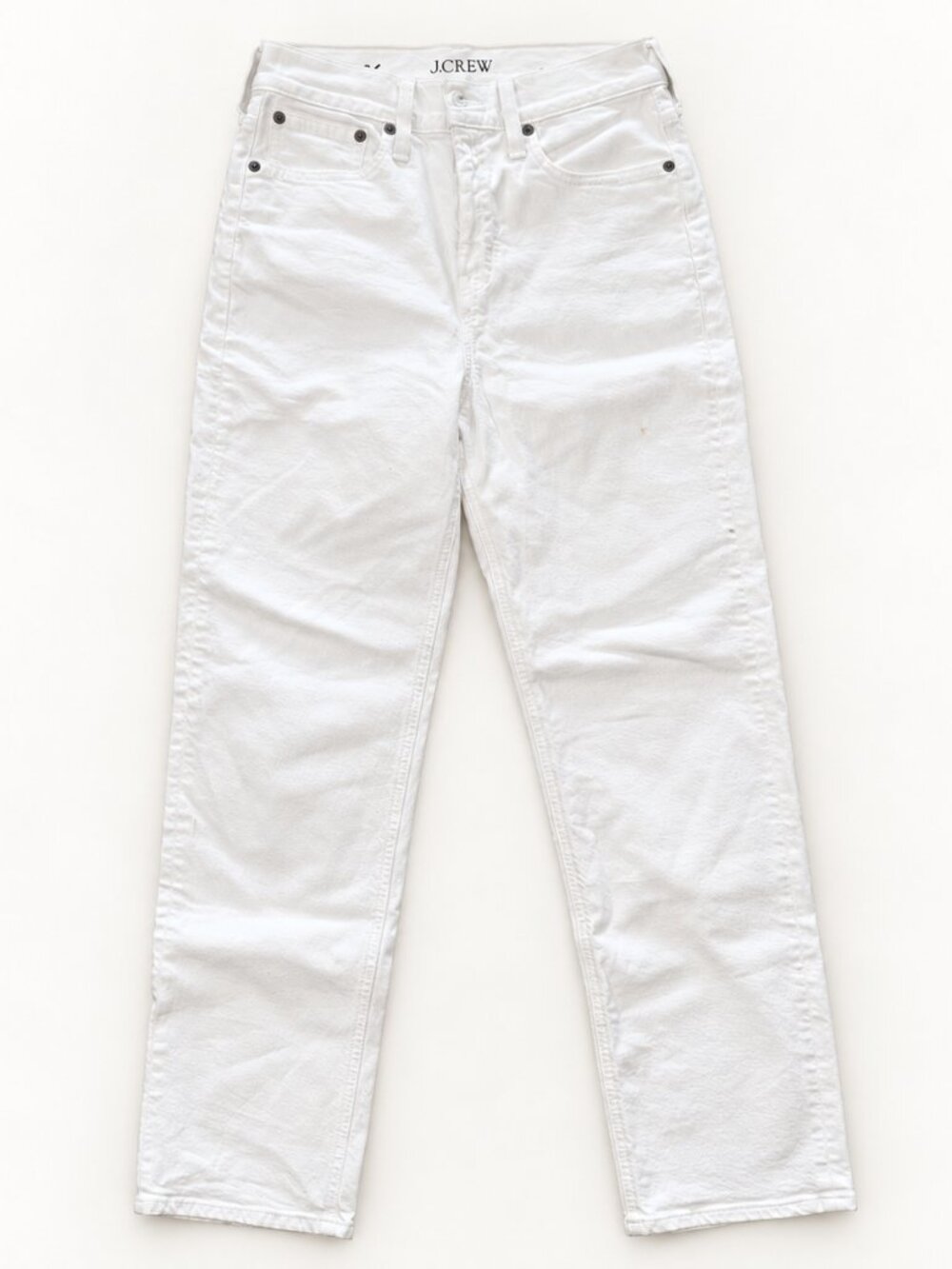 J.Crew 90’s Classic Straight High-Rise White Jeans Women’s Size 26